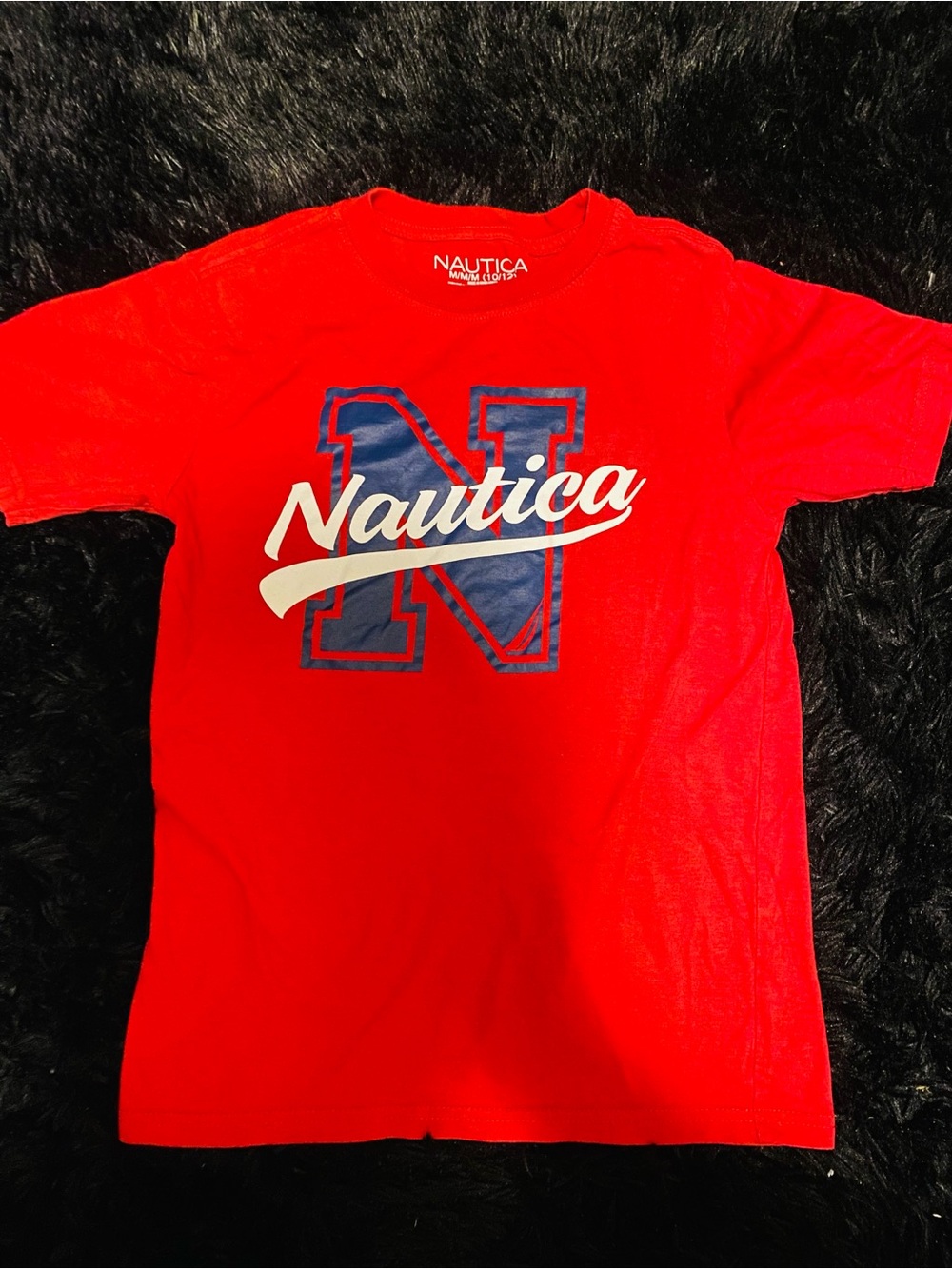 Nautica Red Tee with Navy & White Logo